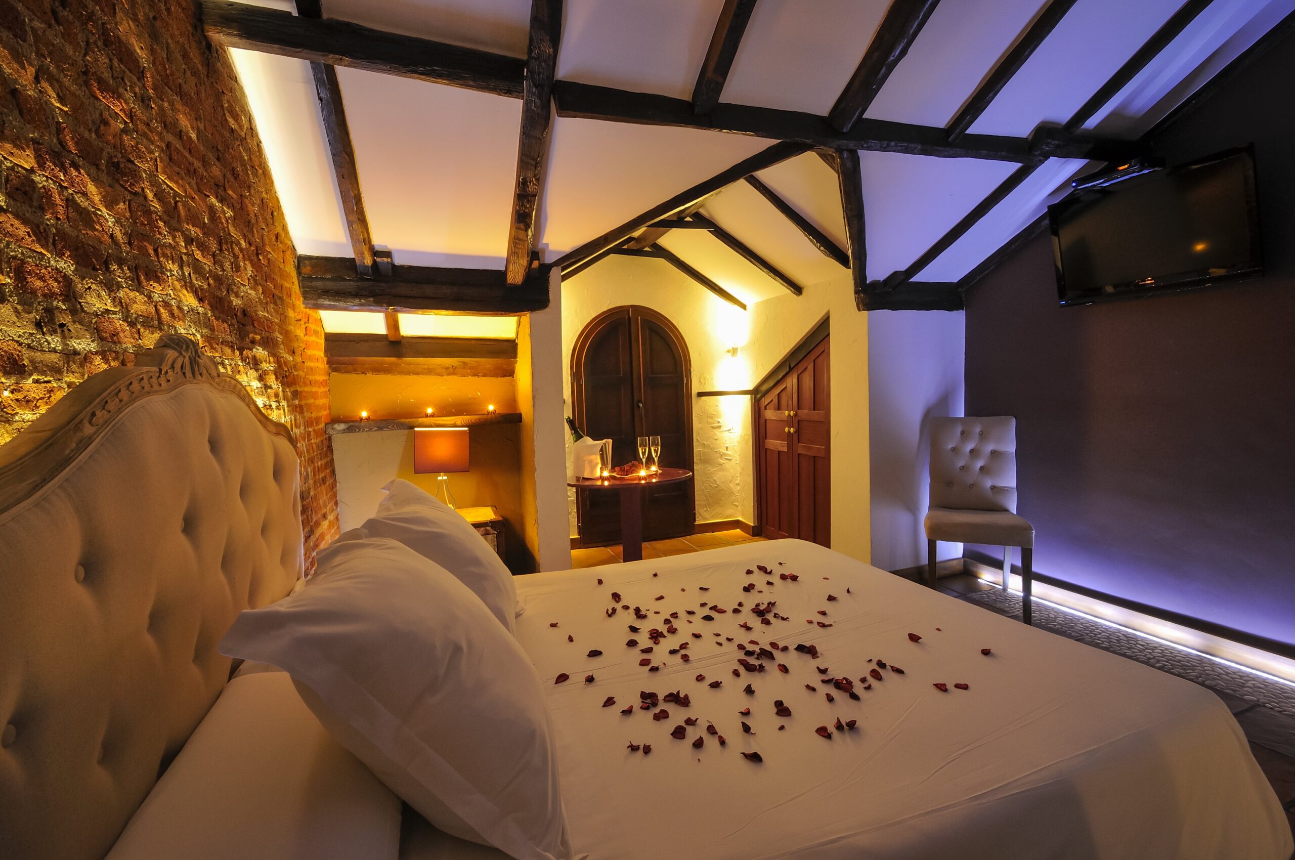 Cama de Suite El Torreón en Hotel Rural La Viña